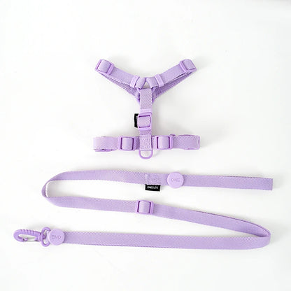 Dog Harness Dog Collar Dog Leash Macarone Color Cat Accessories Pet Small Dog Accessories Small Dog Harnessdog Supplies