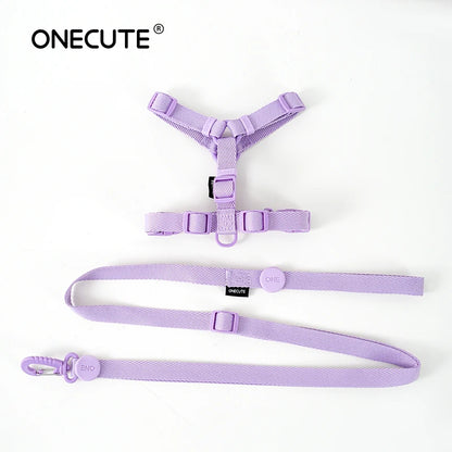 Dog Harness Dog Collar Dog Leash Macarone Color Cat Accessories Pet Small Dog Accessories Small Dog Harnessdog Supplies